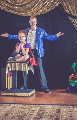 Everyone has fun and laughter with comedy magician in Aubrey